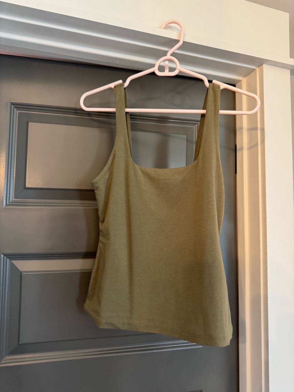 Olive Green Scoop Neck Tank Top